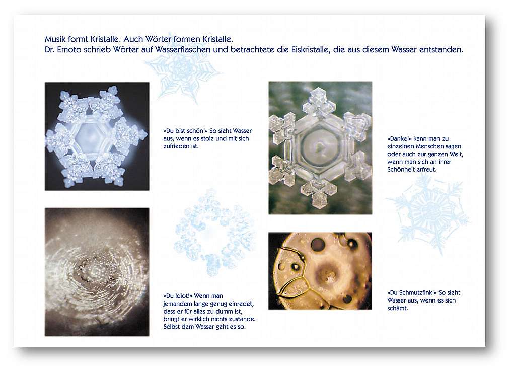 Dr. Emoto Eiskristalle und Wörter